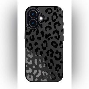 iPhone 16 PL Matte Black Leopard Cheetah Print Magnetic Case Cover Cute NIB